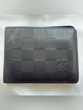 Louis Vuitton Multiple Wallet Damier Graphite Black Bifold with box